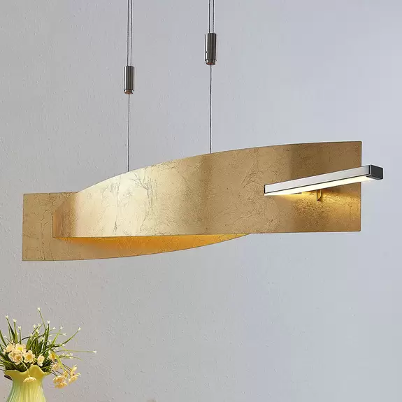 Lampenwelt LED-Hängeleuchte Marija, Blende senkrecht, gold Blitzverkäufe