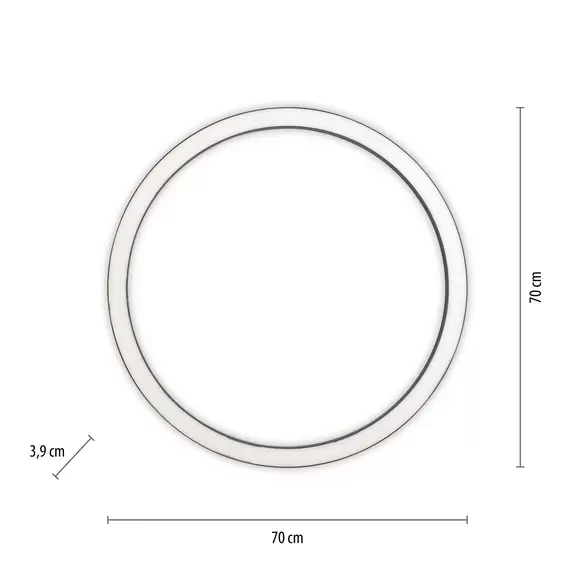 Lampenwelt PURE Lines LED-Deckenleuchte, rund Ø70cm anthrazit Flash Sale