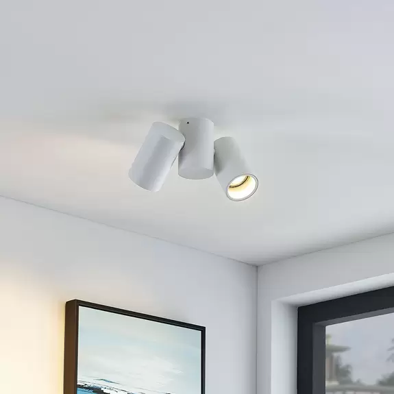 Lampenwelt Deckenlampe Gesina, zweiflammig, weiß Weihnachtsangebot