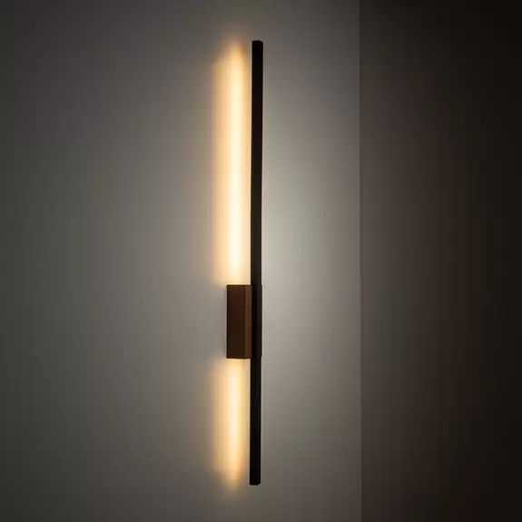 Lampenwelt LED-Wandleuchte Flash, indirekt, schwarz/nussbaum, 1-flammig Valentinstagsangebot
