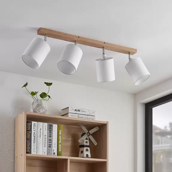 Lampenwelt Lindby Imarin Deckenstrahler, 4-flammig, weiß Lagerräumung