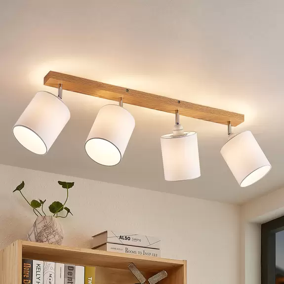 Lampenwelt Lindby Imarin Deckenstrahler, 4-flammig, weiß Lagerräumung