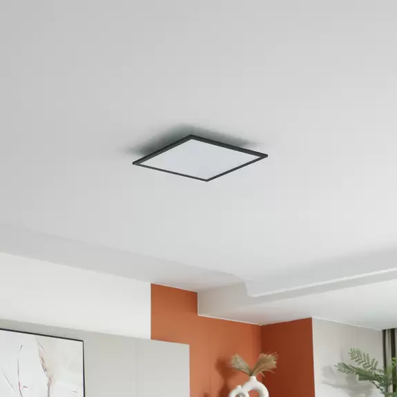Lampenwelt Lindby LED-Panel Enhife, schwarz, 39,5x39,5 cm Neueste Mode