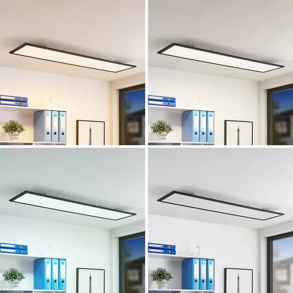 Lampenwelt Lindby Nelios LED-Deckenleuchte, CCT 120 x 30 cm JETZT KAUFEN