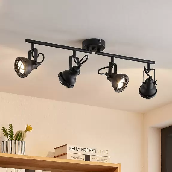 Lampenwelt Lindby Lowani Deckenstrahler, vierflammig Kostenloser Versand international