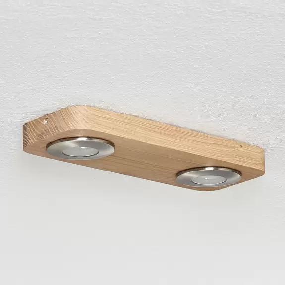 Lampenwelt LED-Deckenlampe Sunniva in natürlichem Holz-Design Begrenzt auf 3 Tage