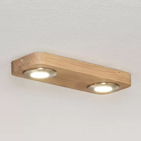 Lampenwelt LED-Deckenlampe Sunniva in natürlichem Holz-Design Begrenzt auf 3 Tage
