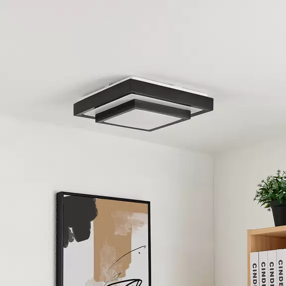 Lampenwelt Lindby Vilho LED-Deckenleuchte, eckig, 32 cm Black Friday Preise