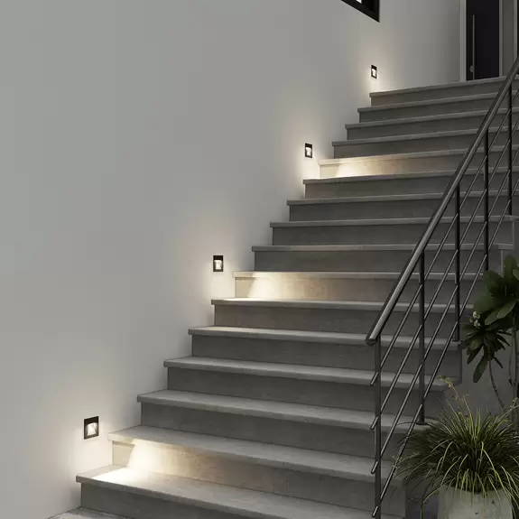 Lampenwelt Arcchio Wandeinbaulampe Zamo, Lichtauslass konisch, schwarz Sonderangebot