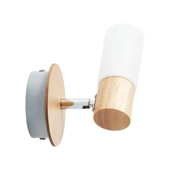Lampenwelt Wandstrahler Babsan, Ø 10 cm, holz hell, Bambus Black Friday