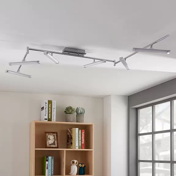 Lampenwelt 6-flammige LED-Deckenlampe Pilou, dimmbar Blitzangebot