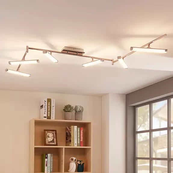 Lampenwelt 6-flammige LED-Deckenlampe Pilou, dimmbar Blitzangebot
