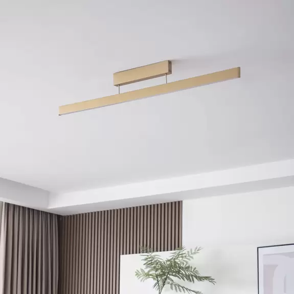 Lampenwelt Lucande Smart LED-Deckenleuchte Mylosh, gold, CCT, Tuya Super Rabatt