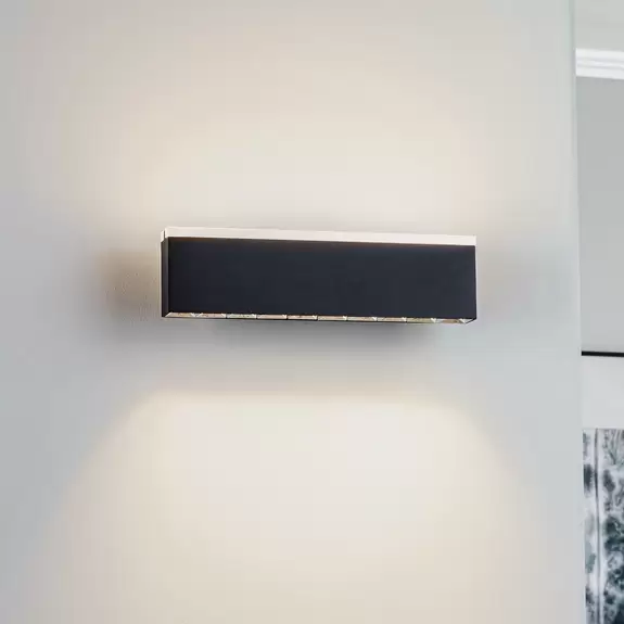 Lampenwelt Lucande Henner LED-Wandleuchte, schwarz, 30 cm Blitzverkäufe