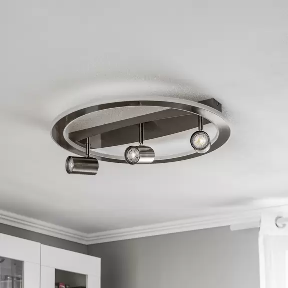 Lampenwelt Lindby Berisha LED-Deckenlampe, 4-flammig, nickel Limitierter Zeitrabatt