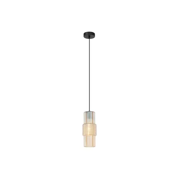 Lampenwelt Pendellampe Lilian, Glas, bernstein Großer Ausverkauf
