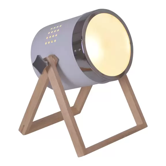 Lampenwelt Tischleuchte Tim weiß-silber Begrenztes Angebot