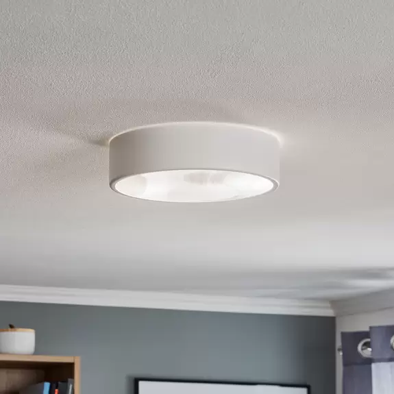 Lampenwelt Deckenleuchte Cleo 300, IP54, Ø 30 cm weiß im Angebot
