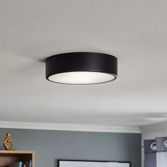 Lampenwelt Deckenleuchte Cleo 300, Sensor, Ø 30cm schwarz Schlussverkauf