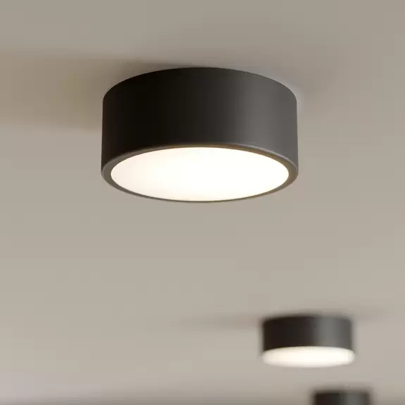 Lampenwelt Deckenleuchte Cleo, Ø 20 cm, schwarz Großer Ausverkauf