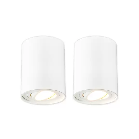 Lampenwelt Arcchio Deckenspot Jolina, rund, weiß, 2er-Set, Aluminium Online Shopping