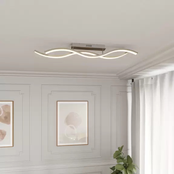Lampenwelt Lucande Mairia LED-Deckenleuchte, wellenförmig Heißer Verkauf