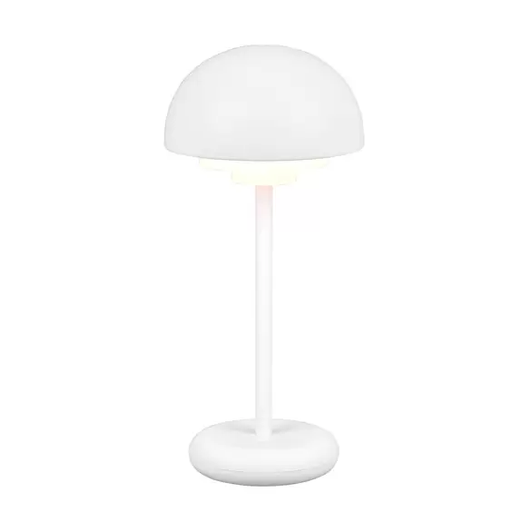 Lampenwelt LED-Tischlampe Elliot, IP44, Akku, Touchdim, weiß Tiefpreis