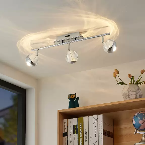 Lampenwelt Lucande Kilio LED-Deckenstrahler, 3-flammig, chrom Wochenangebot