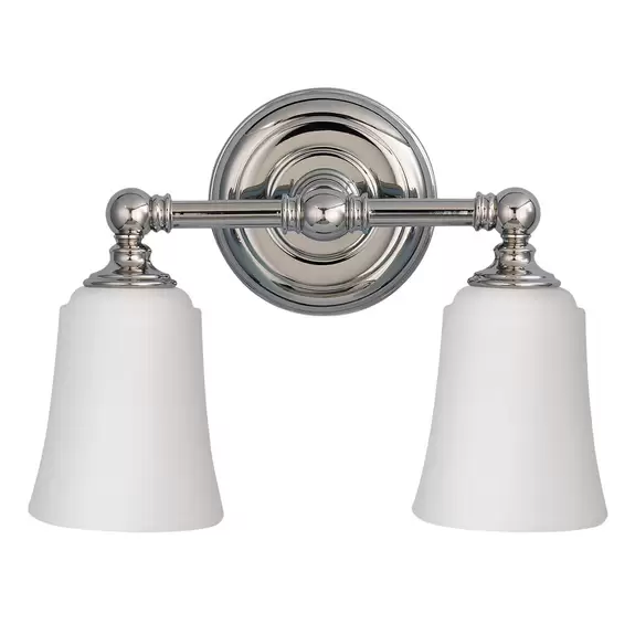 Lampenwelt LED-Badezimmer-Wandlampe Huguenot Lake, 2-flammig 50% Rabatt für begrenzte Zeit
