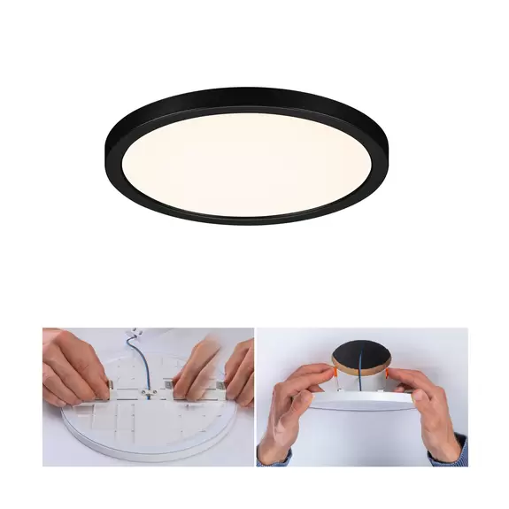 Lampenwelt Paulmann Areo LED-Panel rund schwarz 3000K Ø17,5cm Online