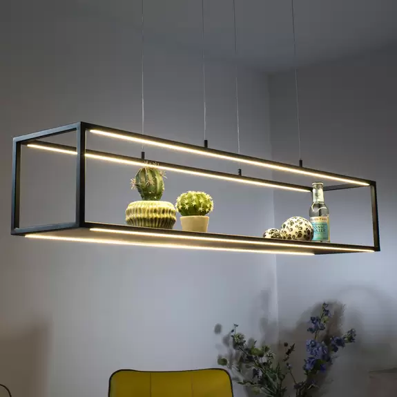 Lampenwelt Paul Neuhaus Contura LED-Pendelleuchte in Schwarz Meist gekauft