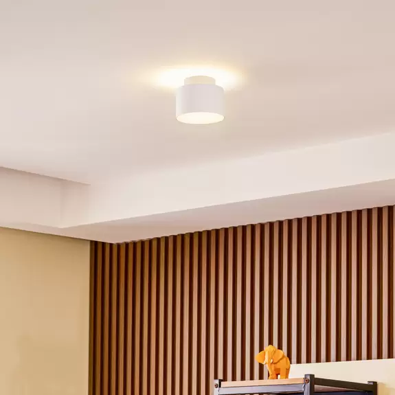 Lampenwelt Lindby LED-Strahler Nivoria, 11 x 8,8 cm, sandweiß, Alu Fabrik Onlineshop