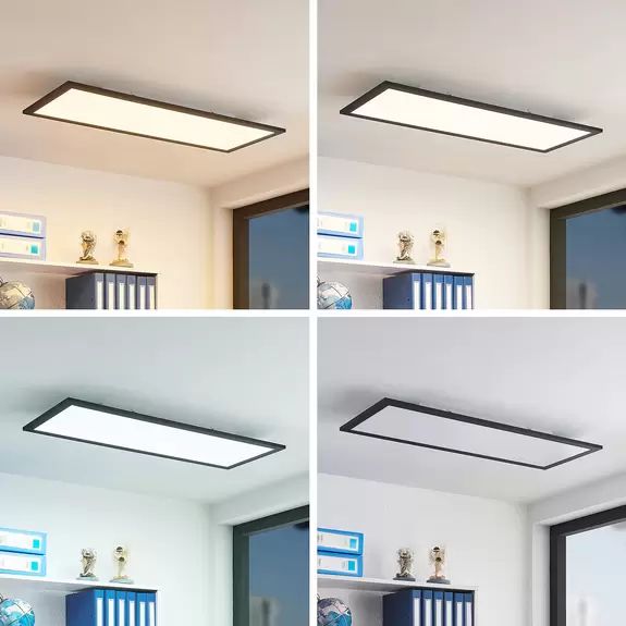 Lampenwelt Lindby Nelios LED-Deckenleuchte, CCT 80 x 30 cm Vatertagsangebot