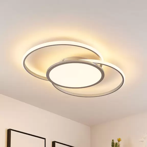 Lampenwelt Lucande Senne LED-Deckenlampe, CCT-Farbwechsel Jubiläumsangebot