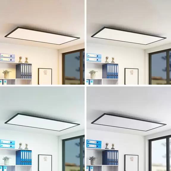 Lampenwelt Lindby Nelios LED-Deckenleuchte, CCT 120 x 60 cm Riesige Ersparnisse
