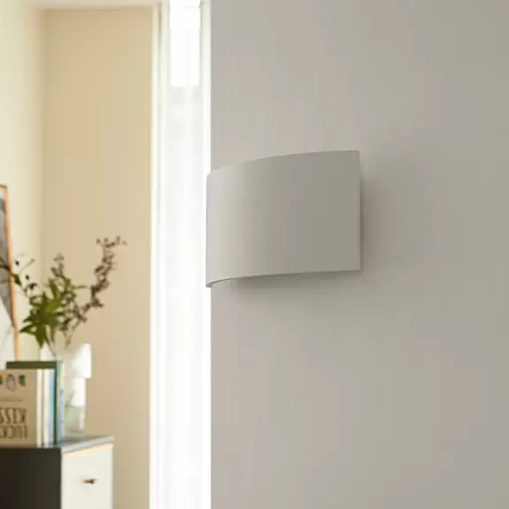 Lampenwelt Zeitlose Wandleuchte Naike aus Gips VIP-Rabatte