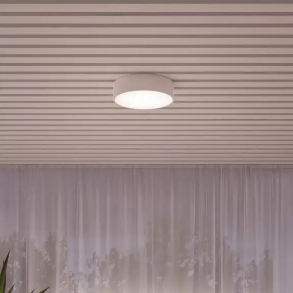 Lampenwelt Deckenleuchte Cleo, weiß, Ø 50 cm, Metall, IP54 Super Sparpreis