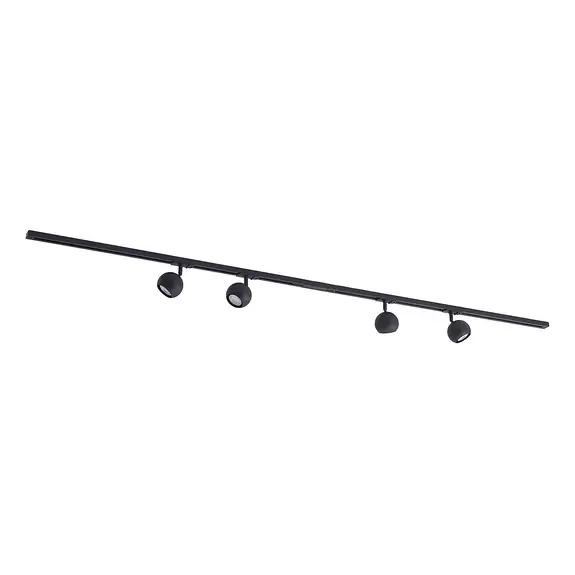 Lampenwelt Lindby 1-Phasen-Schienensystem Linaro GU10 schwarz 4 x 10W Letzte 2 Tage