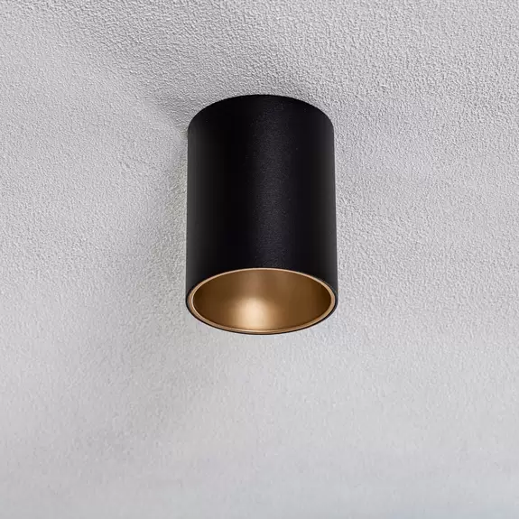 Lampenwelt Deckenleuchte Eye Tone, schwarz/gold Bis zu 65% Rabatt