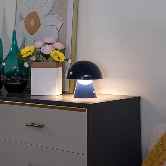 Lampenwelt Lindby LED-Akkutischlampe Nevijo, blau, Eisen, USB, Dimmer Rabatte dieses Monats