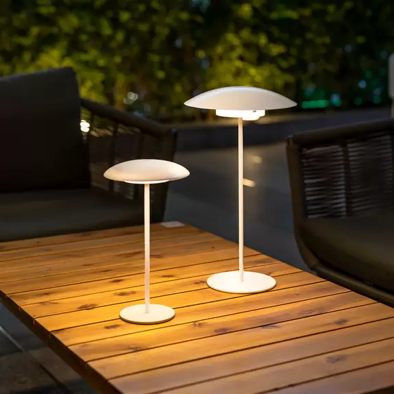 Lampenwelt Newgarden Sardinia LED-Akkulampe IP44 weiß 30 cm Outlet