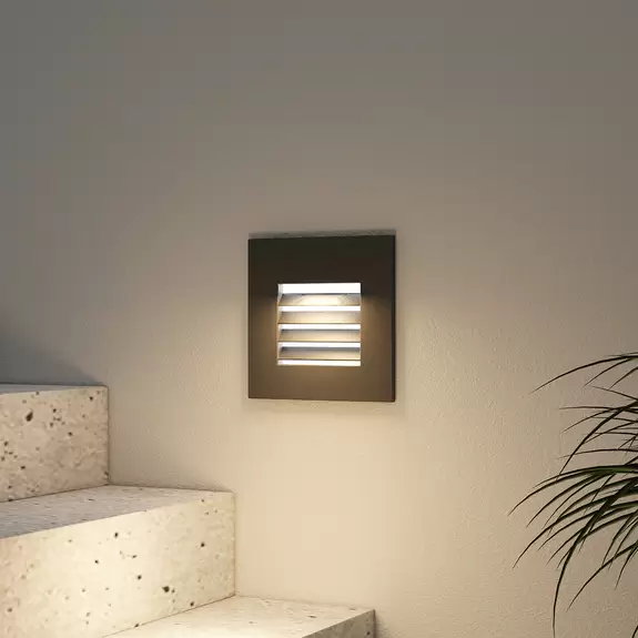 Lampenwelt Arcchio Makio Wandeinbauleuchte, schwarz, G9, IP65 im Angebot