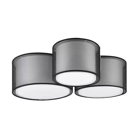 Lampenwelt Deckenleuchte Burton, 65x55cm, drei Schirme Sonderangebot