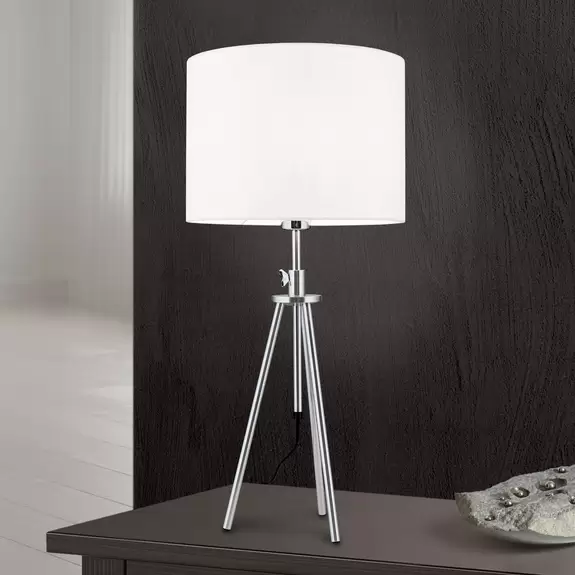 Lampenwelt Tischleuchte Roger, Dreibein, höhenverstellbar Günstig kaufen