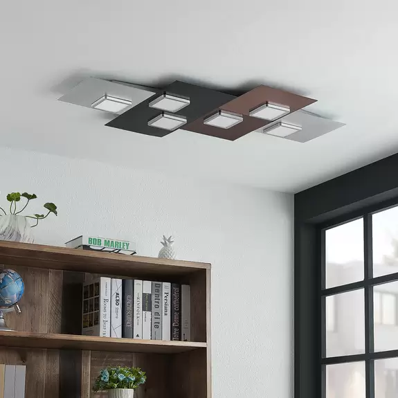 Lampenwelt Lindby Deckenleuchte Upari, 6-flammig, 100 cm lang, Stahl Exklusivangebot
