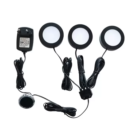 Lampenwelt Arcchio Vilam LED-Unterbaulampen 3er-Set schwarz Saisonale Angebote