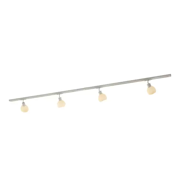 Lampenwelt Lindby 1-Phasen-Schienensystem Linaro, E14, silber, 4-flg Bis zu 60% Rabatt
