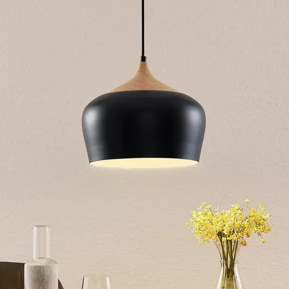Lampenwelt Lindby Vilsera Hängeleuchte in Schwarz Black Friday Preise
