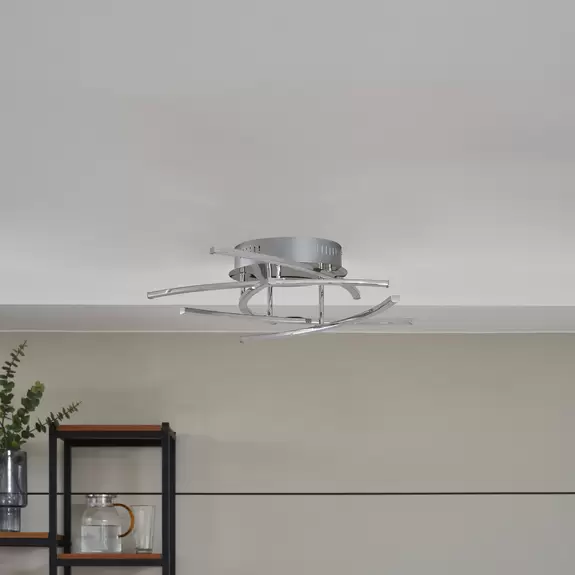 Lampenwelt Lindby Flakira LED-Deckenlampe, 5-fl. chrom Fabrik Onlineshop