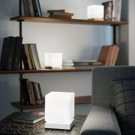 Lampenwelt Mit Touchdimmer - LED-Tischleuchte Brenta weiß Rabatt